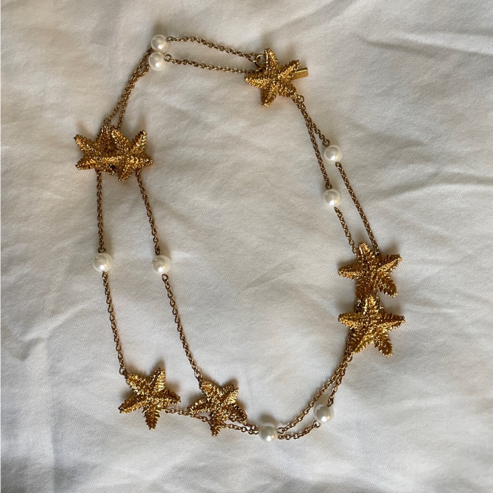 Vintage Kate Spade New York Star Fish & Pearl Necklace